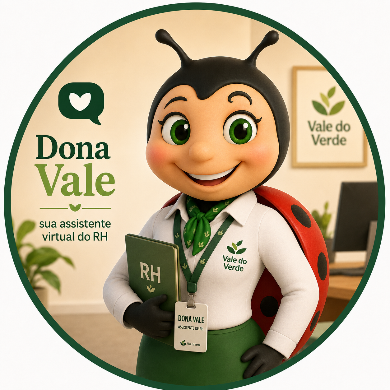 Dona Vale, assistente virtual de RH do Grupo Vale do Verde